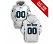 Men's Carolina Panthers Active Player Custom 2021 All White Pullover Football Hoodie