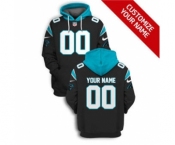 Men's Carolina Panthers Active Player Custom 2021 Black Pullover Football Hoodie