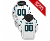 Men's Carolina Panthers Active Player Custom 2021 White Pullover Football Hoodie