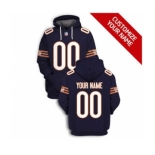 Men's Chicago Bears Active Player Custom 2021 Navy Pullover Football Hoodie