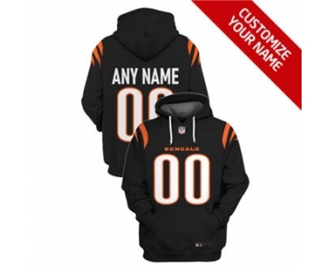 Men's Cincinnati Bengals Active Player Custom 2021 Black Pullover Football Hoodie 2