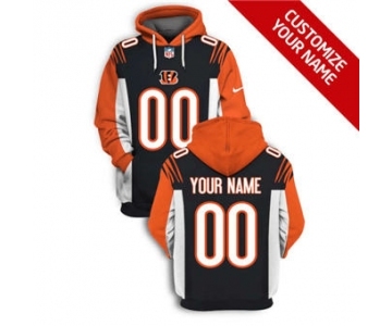 Men's Cincinnati Bengals Active Player Custom 2021 Black Pullover Football Hoodie