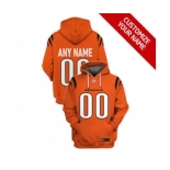 Men's Cincinnati Bengals Active Player Custom 2021 Orange Pullover Football Hoodie 2