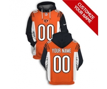 Men's Cincinnati Bengals Active Player Custom 2021 Orange Pullover Football Hoodie