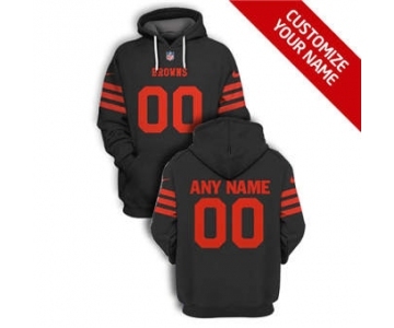 Men's Cleveland Browns Active Player Custom 2021 Brown Color Rush Pullover Football Hoodie