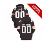 Men's Cleveland Browns Active Player Custom 2021 New Brown Pullover Football Hoodie