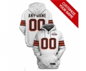 Men's  Cleveland Browns Active Player Custom 2021 White 1946 Collection Pullover Football Hoodie