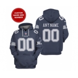 Men's Dallas Cowboys Active Player Custom 2021 Navy Pullover Football Hoodie