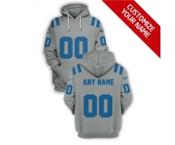 Men's Detroit Lions Active Player Custom 2021 Grey Pullover Football Hoodie