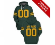 Men's Green Bay Packers Active Player Custom 2021 Green Pullover Football Hoodie