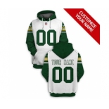 Men's Green Bay Packers Active Player Custom 2021 White Pullover Football Hoodie