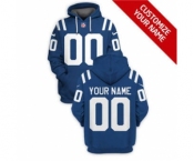 Men's Indianapolis Colts Active Player Custom 2021 Blue Pullover Football Hoodie