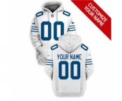 Men's Indianapolis Colts Active Player Custom 2021 White Pullover Football Hoodie