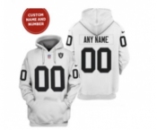 Men's Las Vegas Raiders Active Player Custom 2021 White Pullover Football Hoodie