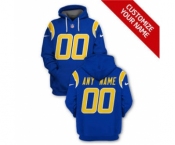 Men's Los Angeles Chargers Active Player Custom 2021 Royal Pullover Football Hoodie