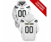 Men's Los Angeles Chargers Active Player Custom 2021 White Pullover Football Hoodie