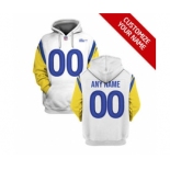 Men's Los Angeles Rams Active Player Custom 2021 White Pullover Football Hoodie