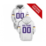 Men's Minnesota Vikings Active Player Custom 2021 White Pullover Football Hoodie