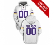 Men's Minnesota Vikings Active Player Custom 2021 White Pullover Football Hoodie