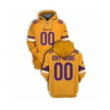 Men's Minnesota Vikings Active Player Custom 2021 Yellow Color Rush Pullover Football Hoodie