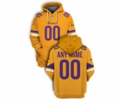 Men's Minnesota Vikings Active Player Custom 2021 Yellow Color Rush Pullover Football Hoodie