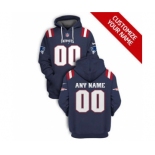 Men's New England Patriots Active Player Custom 2021 Navy Pullover Football Hoodie