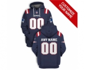 Men's New England Patriots Active Player Custom 2021 Navy Pullover Football Hoodie