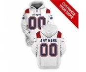 Men's New England Patriots Active Player Custom 2021 White Pullover Football Hoodie