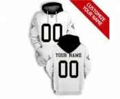 Men's New Orleans Saints Active Player Custom 2021 White Pullover Football Hoodie