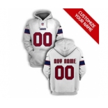 Men's New York Giants Active Player Custom 2021 White Pullover Football Hoodie