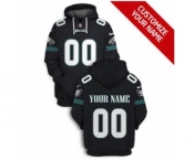 Men's Philadelphia Eagles Active Player Custom 2021 Black Pullover Football Hoodie