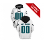 Men's Philadelphia Eagles Active Player Custom 2021 White Pullover Football Hoodie 2