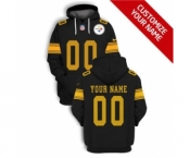 Men's Pittsburgh Steelers Active Player Custom 2021 Black Pullover Football Hoodie