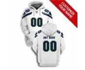 Men's Seattle Seahawks Active Player Custom 2021 White Pullover Football Hoodie