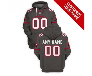 Men's Tampa Bay Buccaneers Active Player Custom 2021 Gray Pullover Football Hoodie