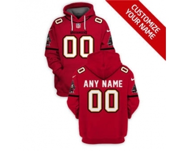 Men's Tampa Bay Buccaneers Active Player Custom 2021 Red Pullover Football Hoodie