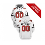 Men's Tampa Bay Buccaneers Active Player Custom 2021 White Pullover Football Hoodie