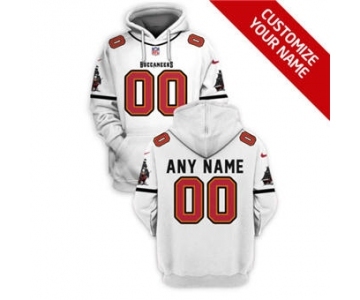 Men's Tampa Bay Buccaneers Active Player Custom 2021 White Pullover Football Hoodie