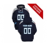 Men's Tennessee Titans Active Player Custom 2021 Navy Pullover Football Hoodie