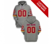 Men's Washington Football Team Active Player Custom 2021 Gray Pullover Football Hoodie