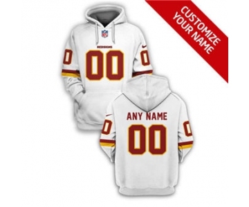 Men's Washington Football Team Active Player Custom 2021 White Pullover Football Hoodie