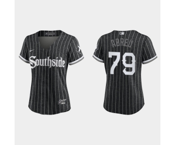 Women Chicago White Sox Jose Abreu Black 2021 City Connect Replica Jersey