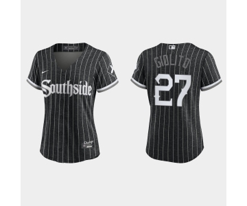 Women Chicago White Sox Lucas Giolito Black 2021 City Connect Replica Jersey