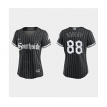 Women Chicago White Sox Luis Robert Black 2021 City Connect Replica Jersey