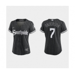 Women Chicago White Sox Tim Anderson Black 2021 City Connect Replica Jersey