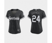 Women Chicago White Sox Yasmani Grandal Black 2021 City Connect Replica Jersey