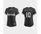 Women Chicago White Sox Yoan Moncada Black 2021 City Connect Replica Jersey