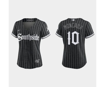 Women Chicago White Sox Yoan Moncada Black 2021 City Connect Replica Jersey