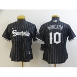 Women's Nike Chicago White Sox #10 Yoan Moncada Black Alternate Jersey