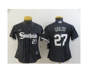 Women's Nike Chicago White Sox #27 Lucas Giolito Black City Player Jersey